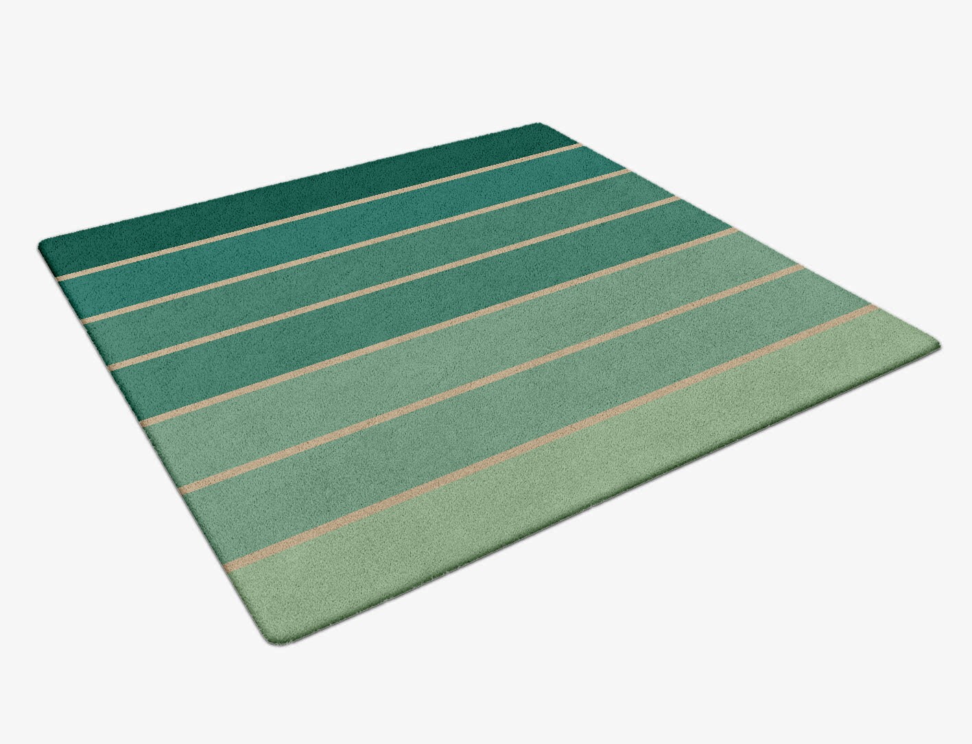 Sage Geometric Square Hand Tufted Pure Wool Custom Rug by Rug Artisan