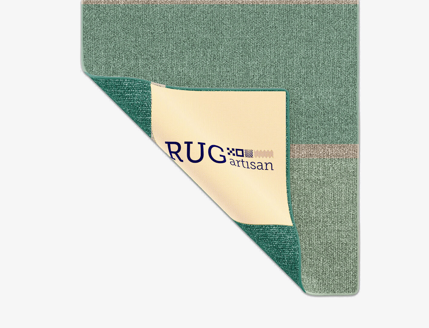 Sage Geometric Runner Outdoor Recycled Yarn Custom Rug by Rug Artisan