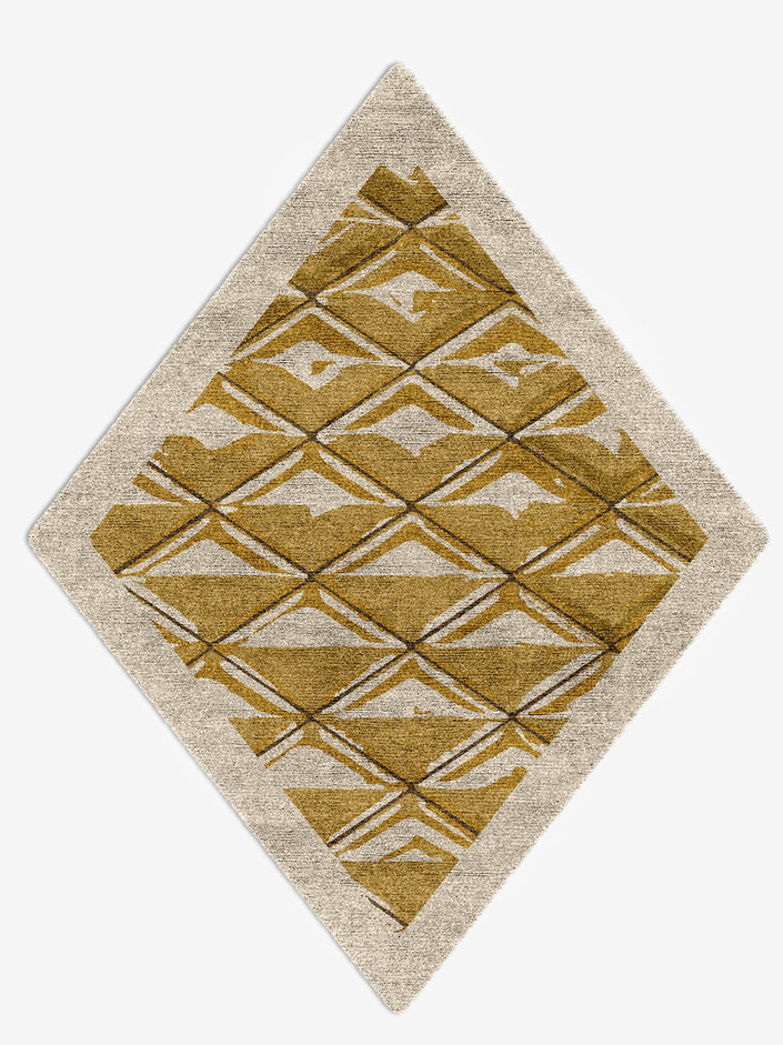 Sakana Origami Diamond Hand Knotted Bamboo Silk Custom Rug by Rug Artisan