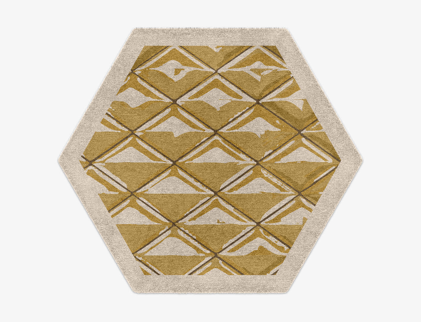 Sakana Origami Hexagon Hand Knotted Tibetan Wool Custom Rug by Rug Artisan