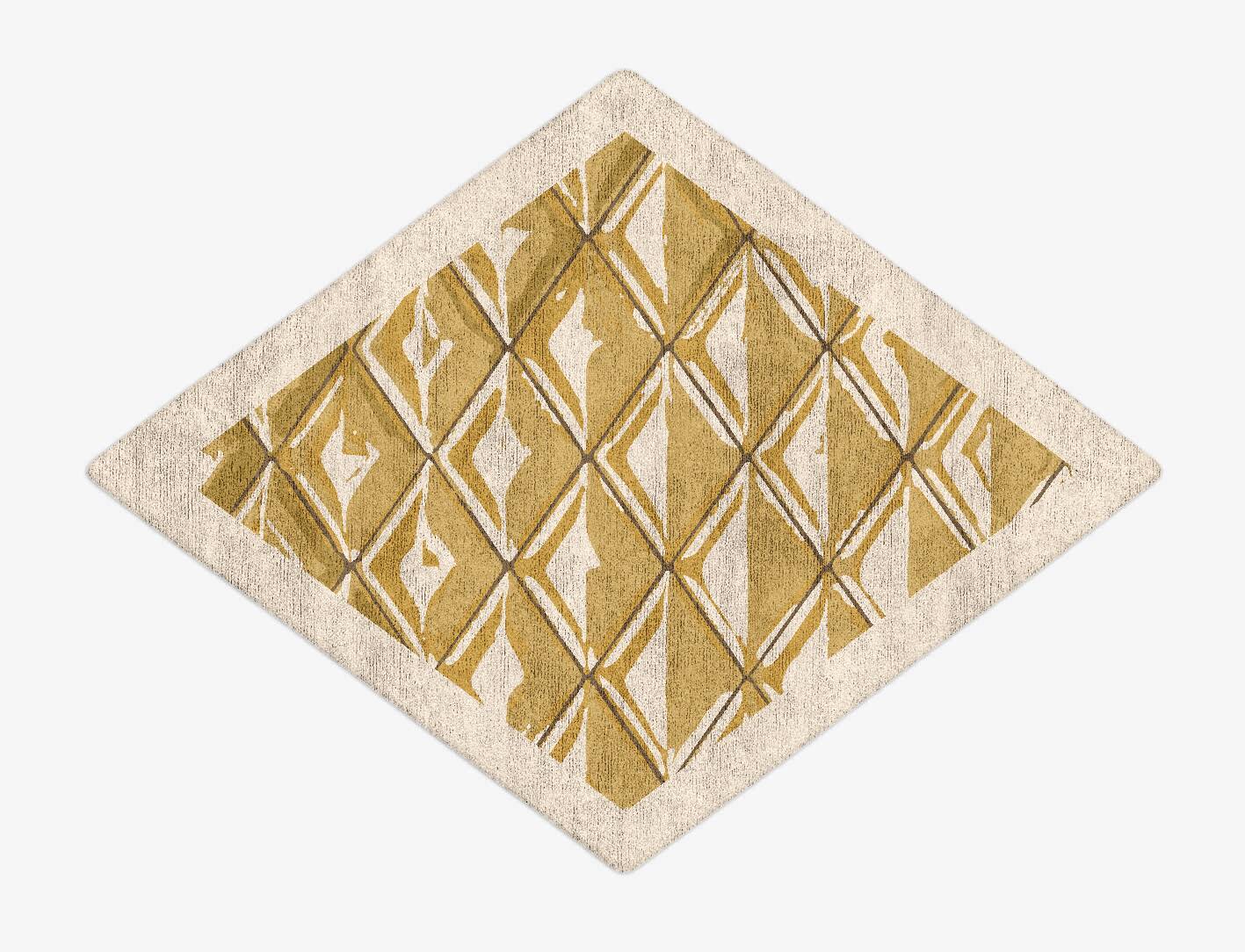 Sakana Origami Diamond Hand Tufted Bamboo Silk Custom Rug by Rug Artisan
