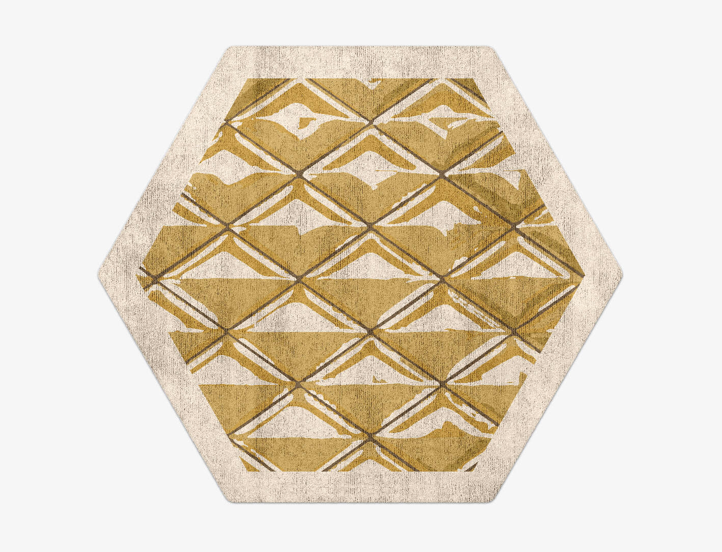 Sakana Origami Hexagon Hand Tufted Bamboo Silk Custom Rug by Rug Artisan