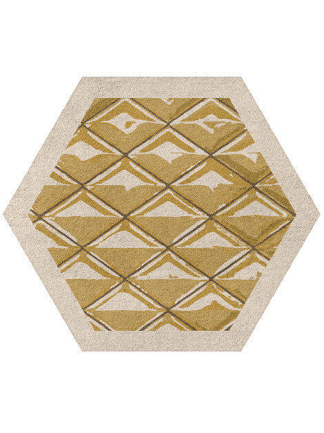 Sakana Origami Hexagon Hand Tufted Pure Wool Custom Rug by Rug Artisan