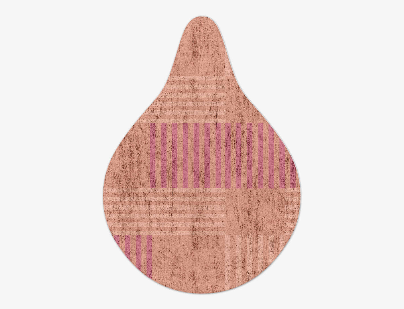 Salmon Minimalist Drop Hand Tufted Bamboo Silk Custom Rug by Rug Artisan