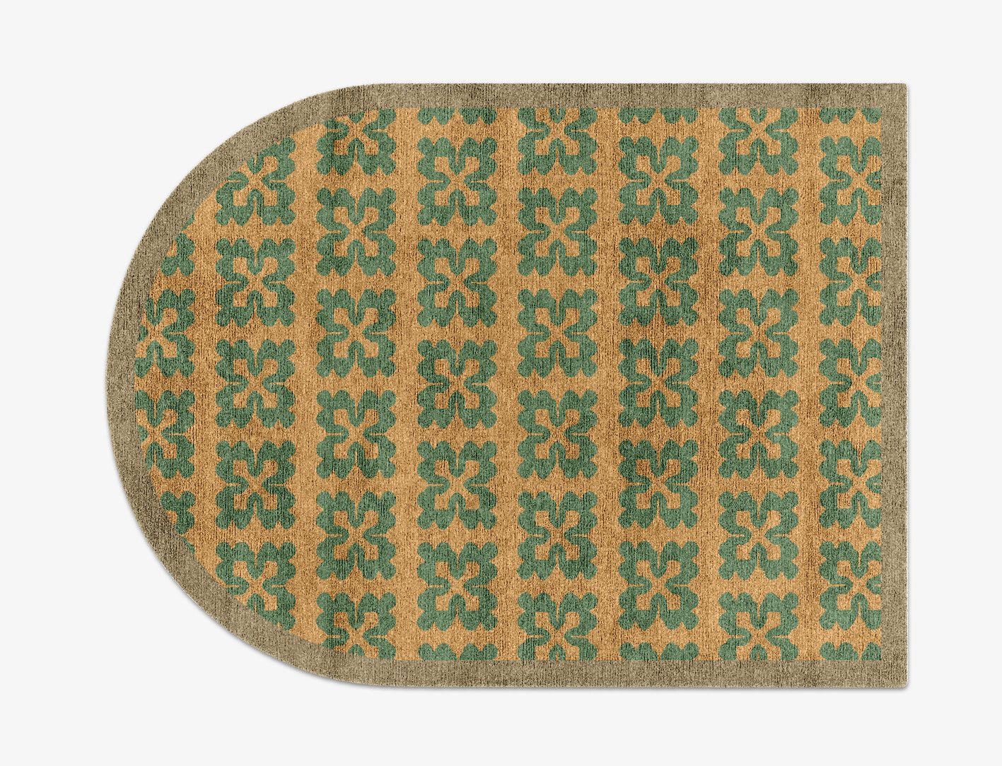 Saltire Geometric Arch Hand Knotted Bamboo Silk Custom Rug by Rug Artisan