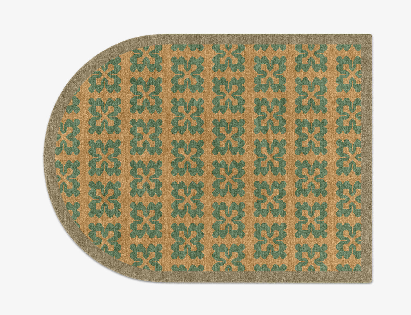 Saltire Geometric Arch Hand Knotted Tibetan Wool Custom Rug by Rug Artisan