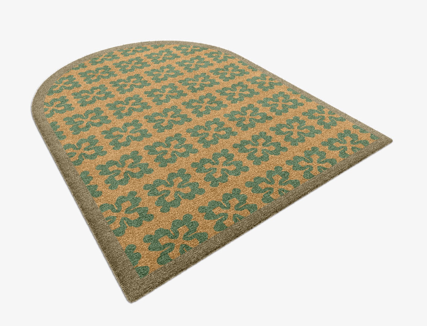 Saltire Geometric Arch Hand Knotted Tibetan Wool Custom Rug by Rug Artisan