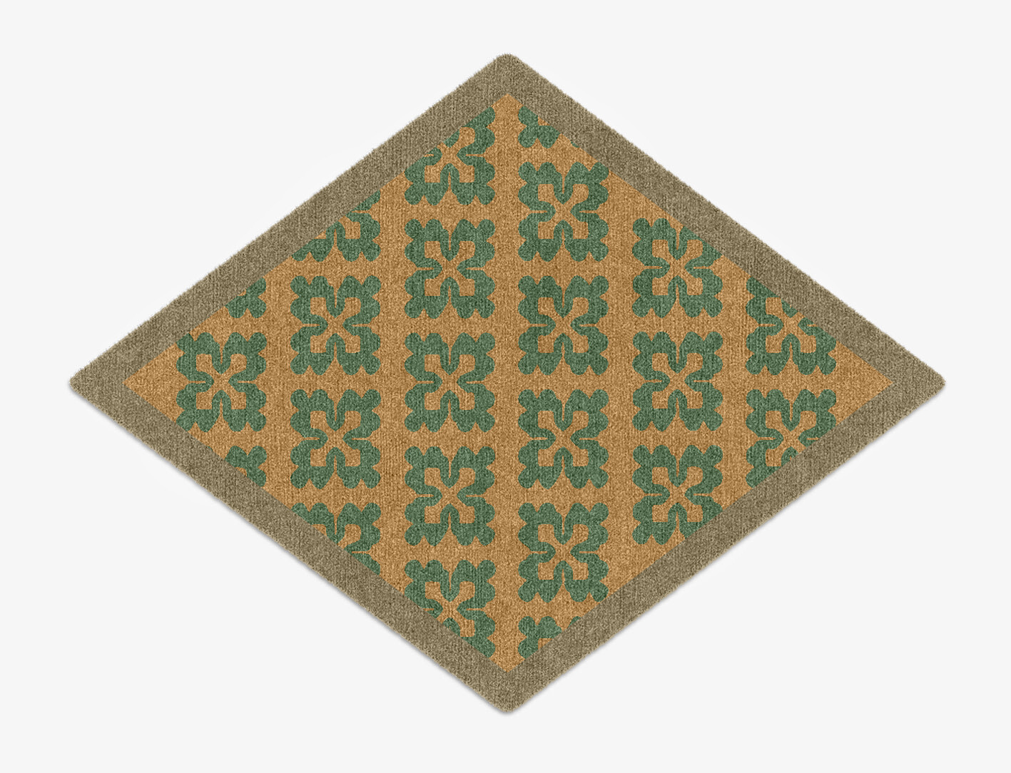 Saltire Geometric Diamond Hand Knotted Tibetan Wool Custom Rug by Rug Artisan