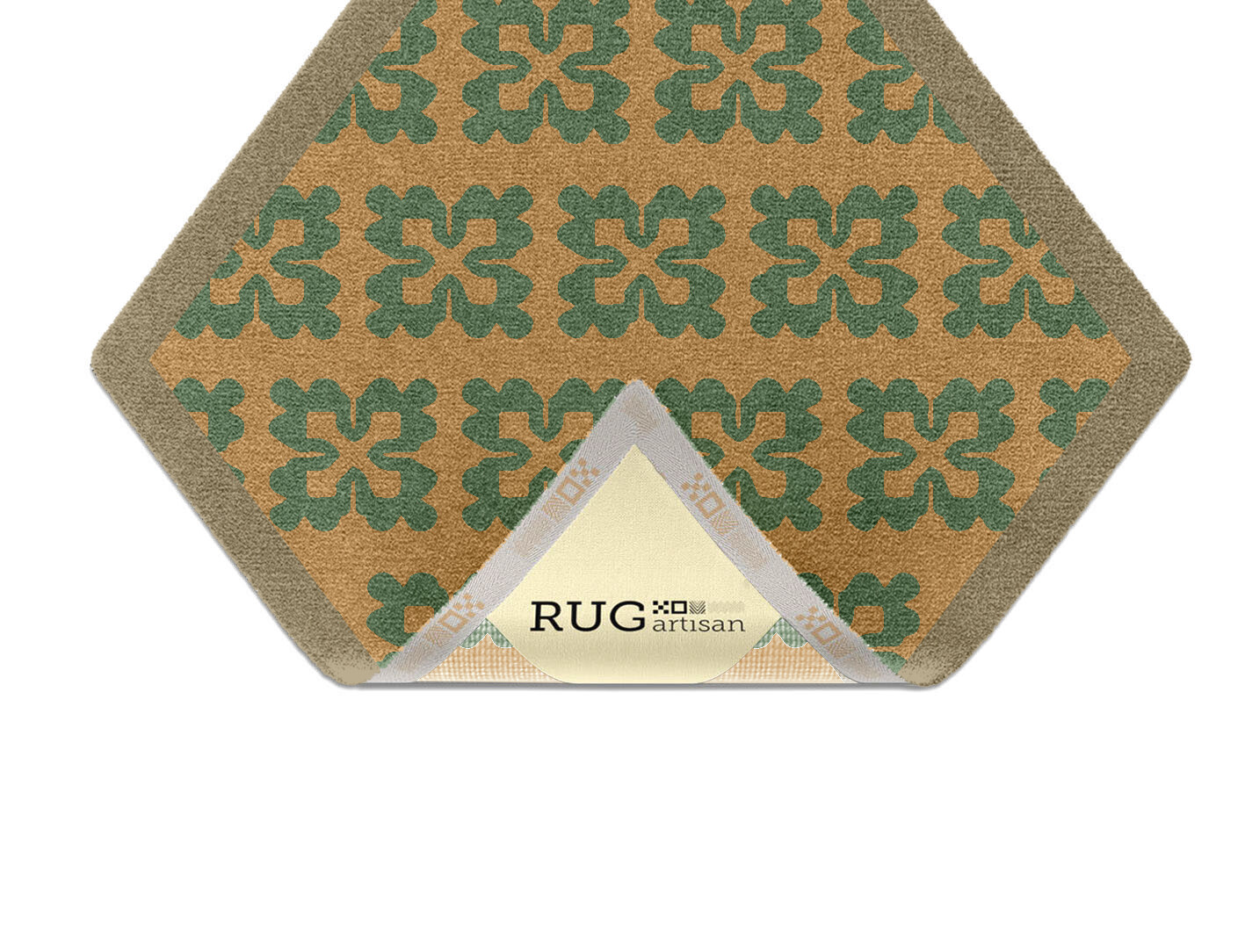 Saltire Geometric Diamond Hand Knotted Tibetan Wool Custom Rug by Rug Artisan