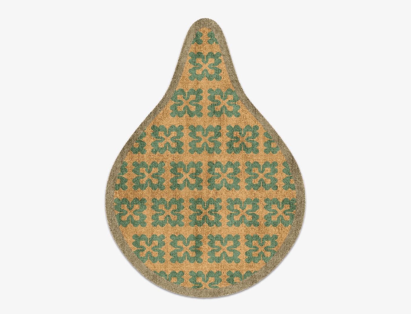 Saltire Geometric Drop Hand Knotted Bamboo Silk Custom Rug by Rug Artisan