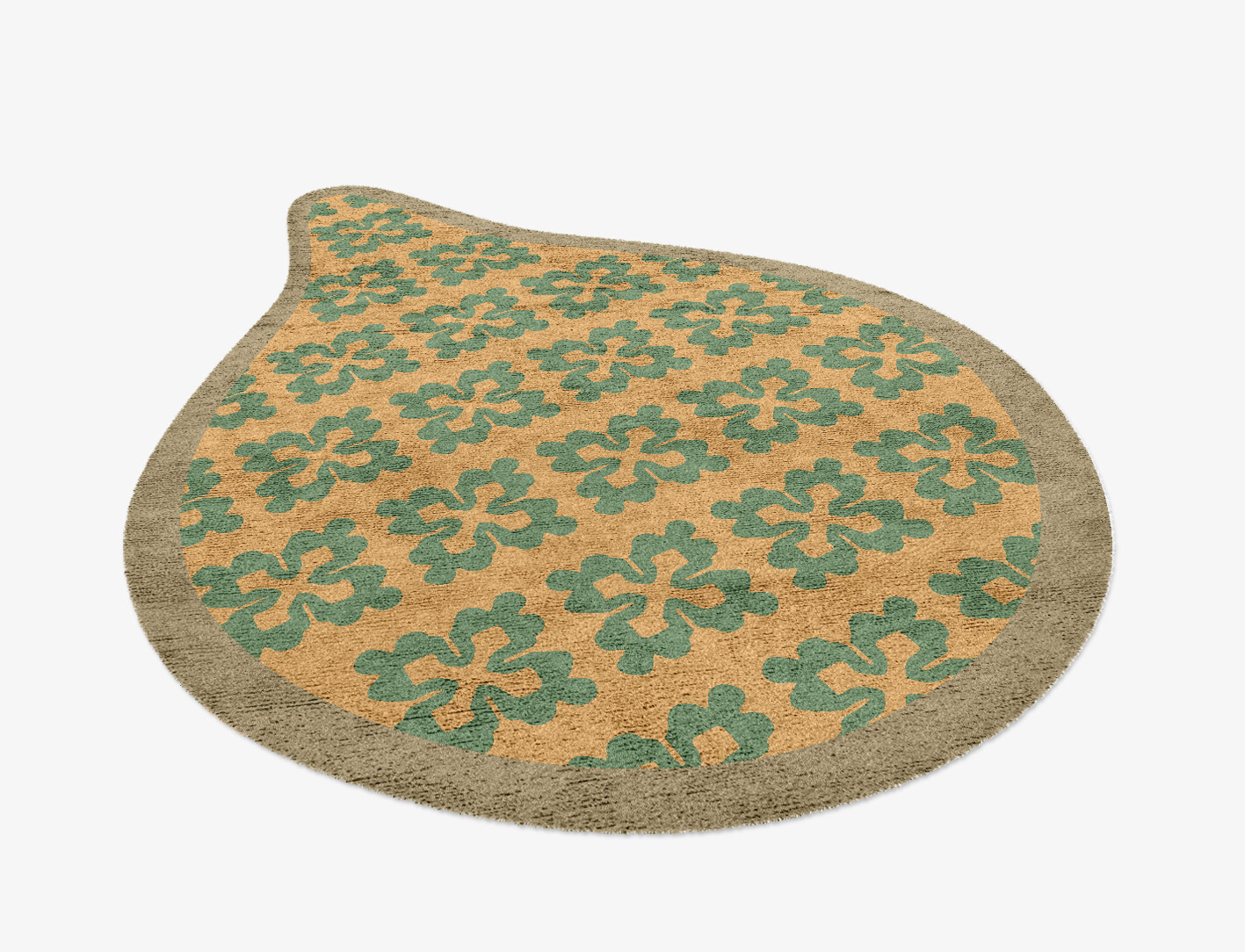 Saltire Geometric Drop Hand Knotted Bamboo Silk Custom Rug by Rug Artisan
