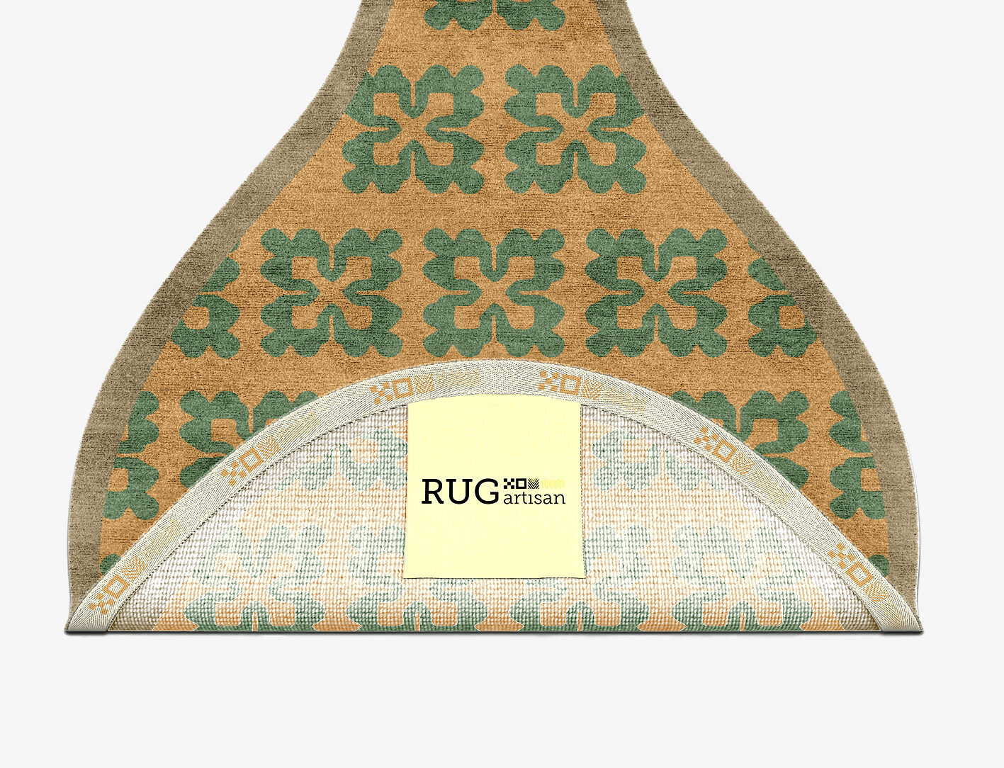 Saltire Geometric Drop Hand Knotted Bamboo Silk Custom Rug by Rug Artisan