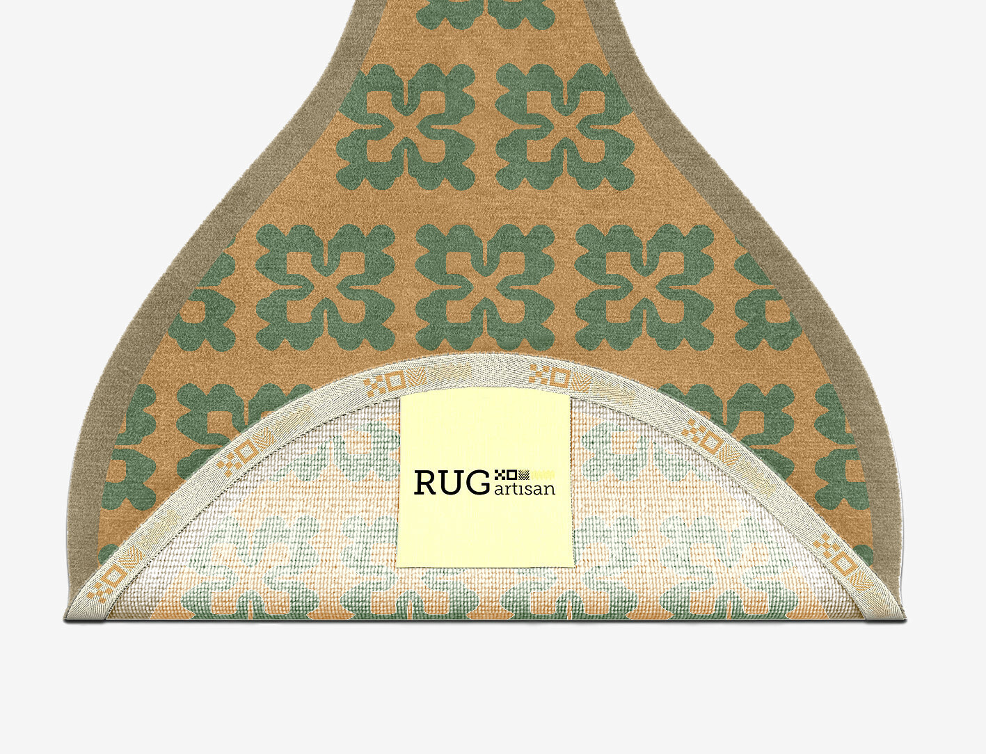 Saltire Geometric Drop Hand Knotted Tibetan Wool Custom Rug by Rug Artisan