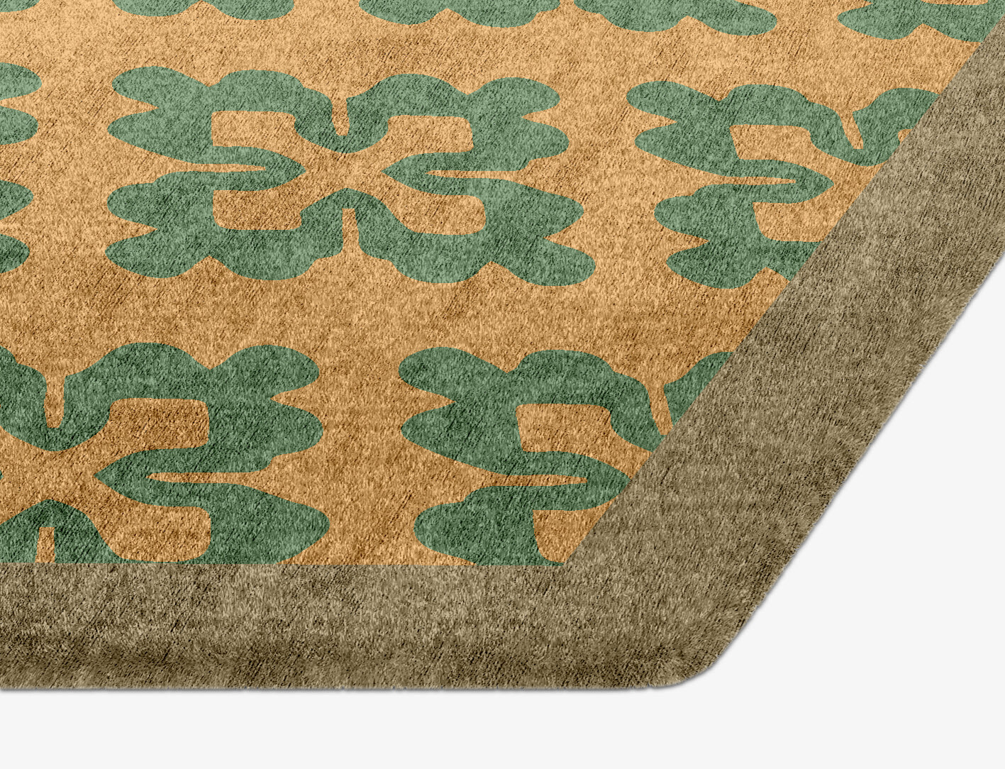 Saltire Geometric Hexagon Hand Knotted Bamboo Silk Custom Rug by Rug Artisan