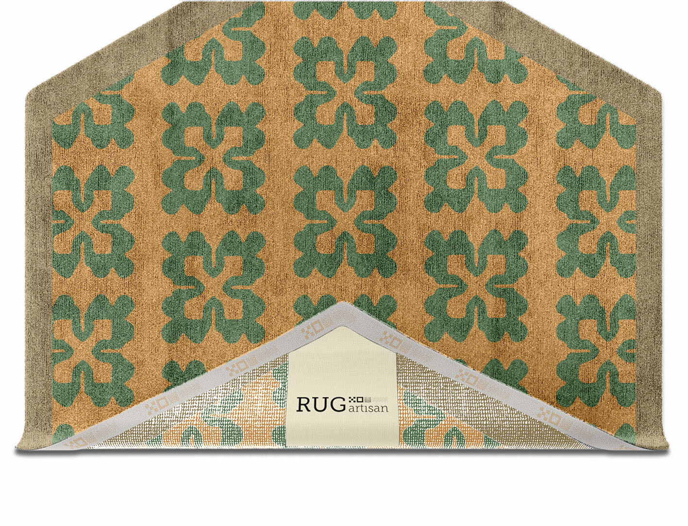 Saltire Geometric Hexagon Hand Knotted Bamboo Silk Custom Rug by Rug Artisan