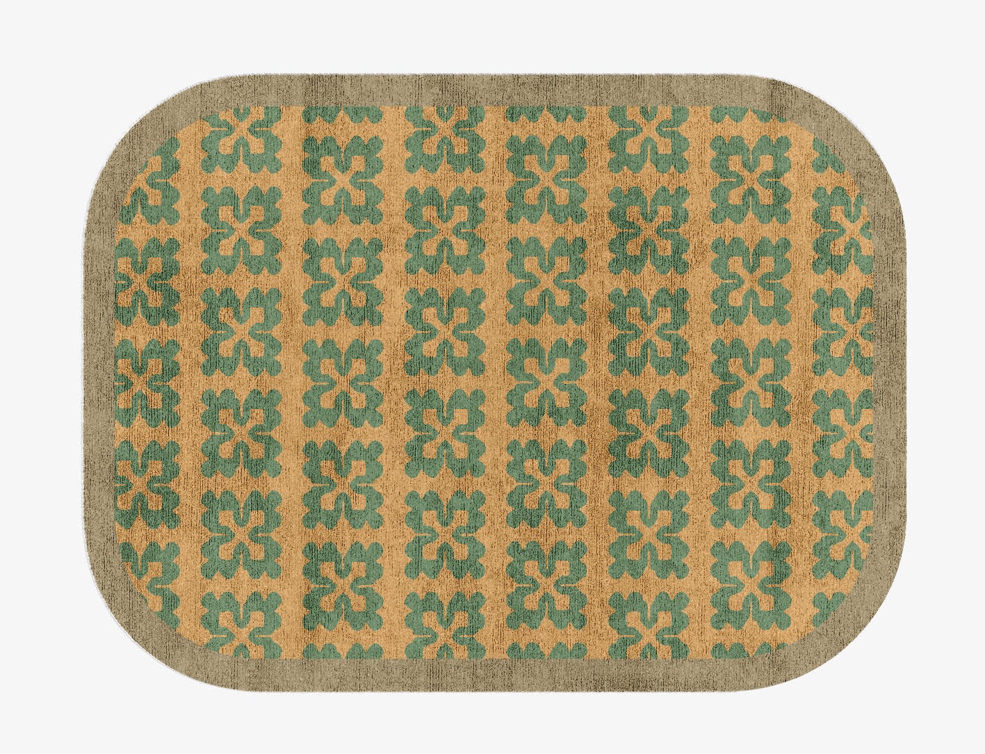 Saltire Geometric Oblong Hand Knotted Bamboo Silk Custom Rug by Rug Artisan