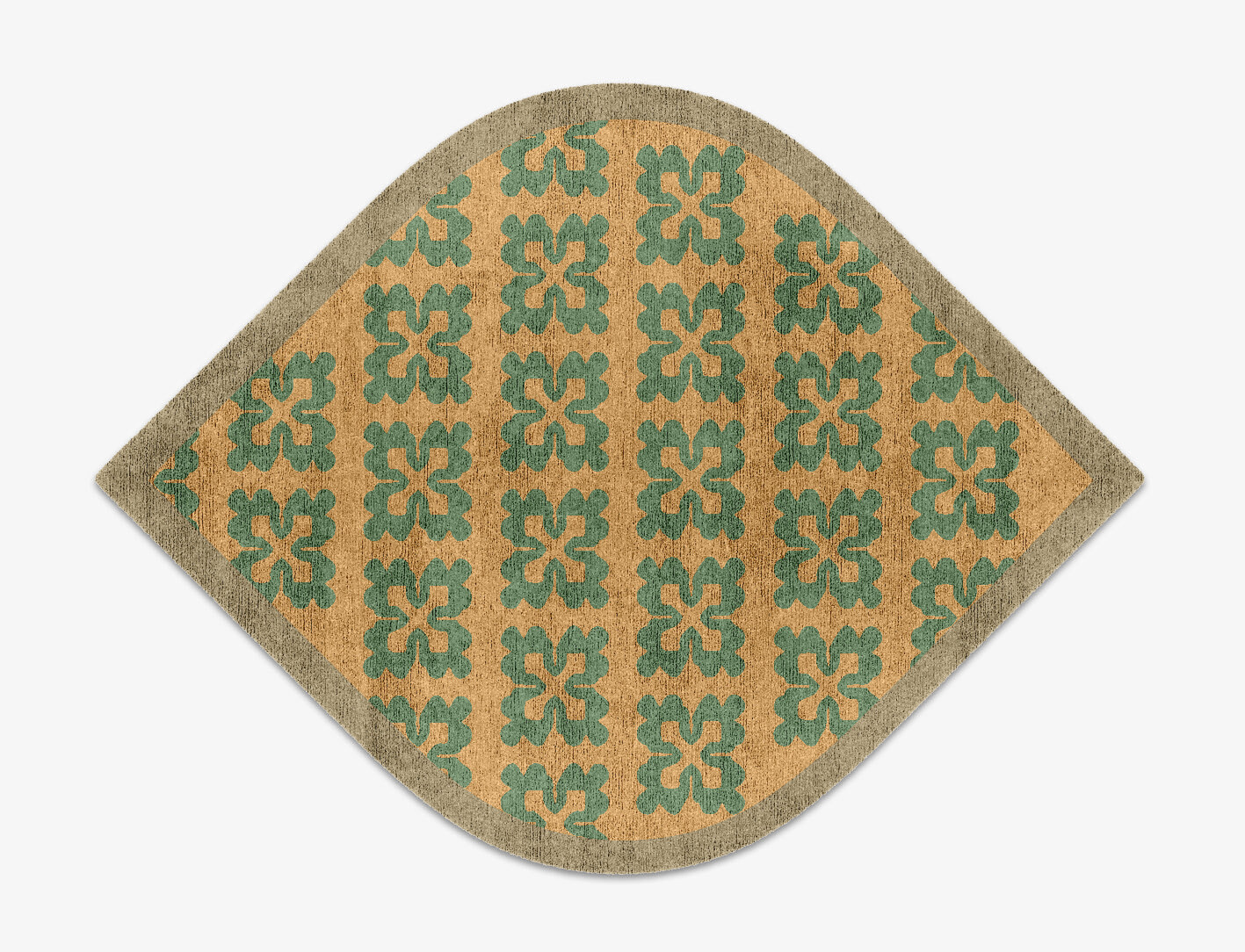 Saltire Geometric Ogee Hand Knotted Bamboo Silk Custom Rug by Rug Artisan