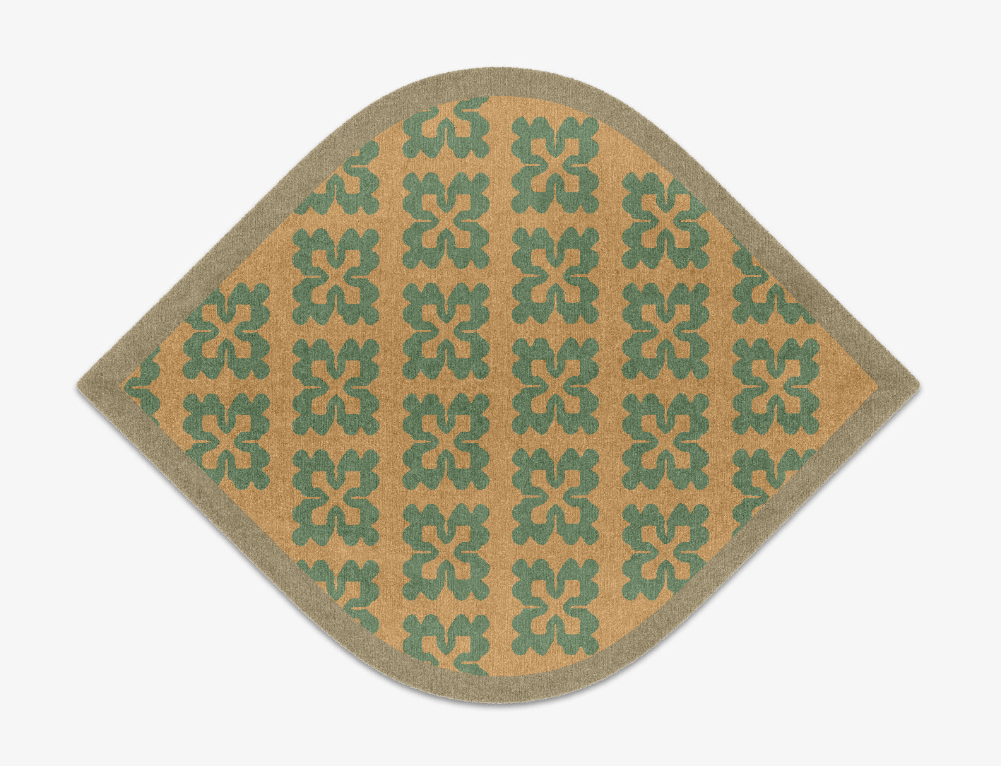 Saltire Geometric Ogee Hand Knotted Tibetan Wool Custom Rug by Rug Artisan