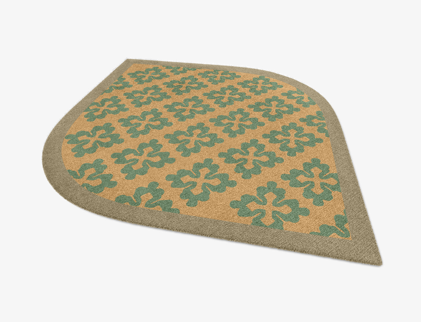 Saltire Geometric Ogee Hand Knotted Tibetan Wool Custom Rug by Rug Artisan