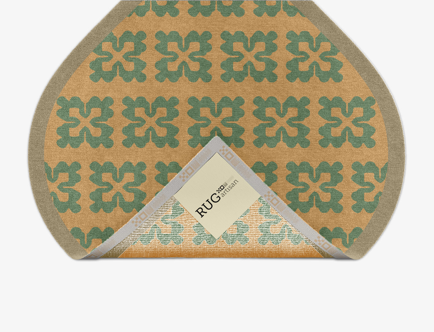 Saltire Geometric Ogee Hand Knotted Tibetan Wool Custom Rug by Rug Artisan