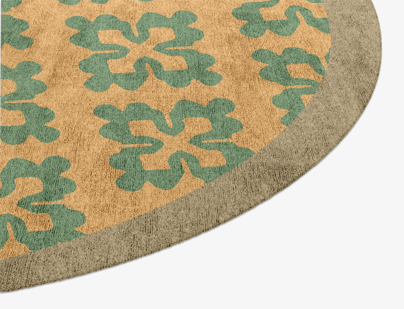 Saltire Geometric Oval Hand Knotted Bamboo Silk Custom Rug by Rug Artisan