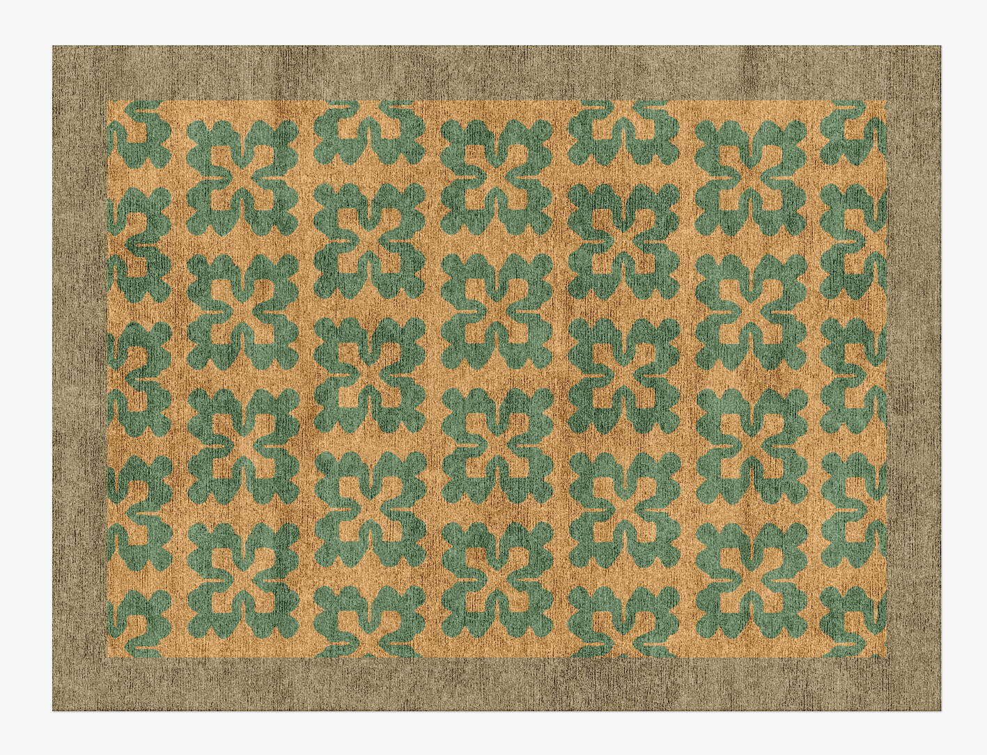 Saltire Geometric Rectangle Hand Knotted Bamboo Silk Custom Rug by Rug Artisan