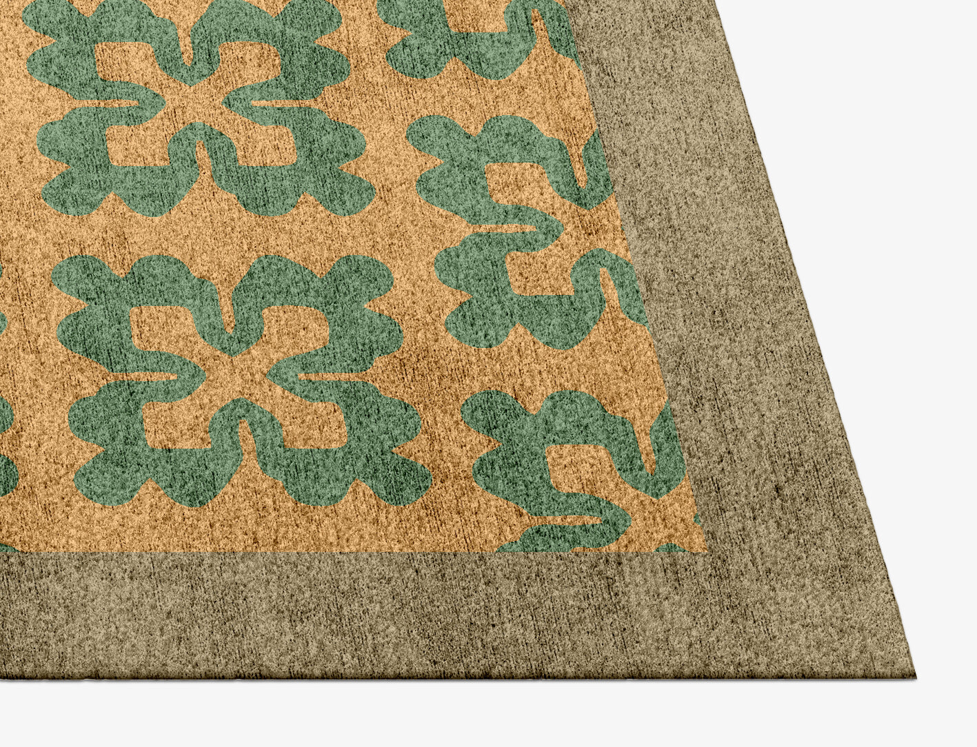 Saltire Geometric Rectangle Hand Knotted Bamboo Silk Custom Rug by Rug Artisan