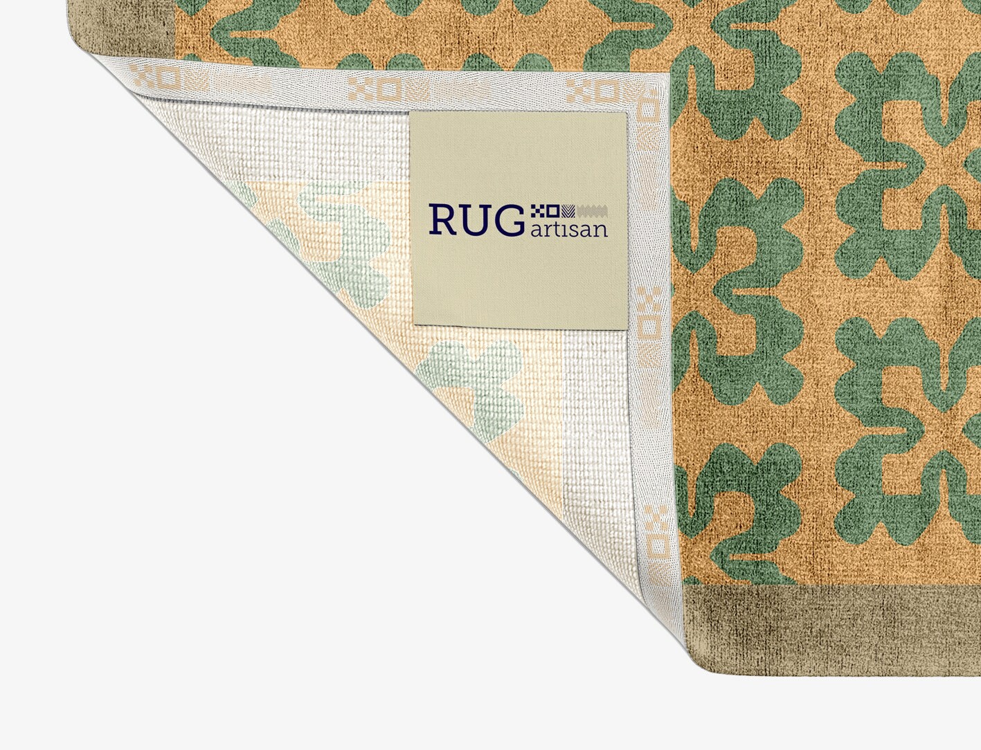 Saltire Geometric Rectangle Hand Knotted Bamboo Silk Custom Rug by Rug Artisan