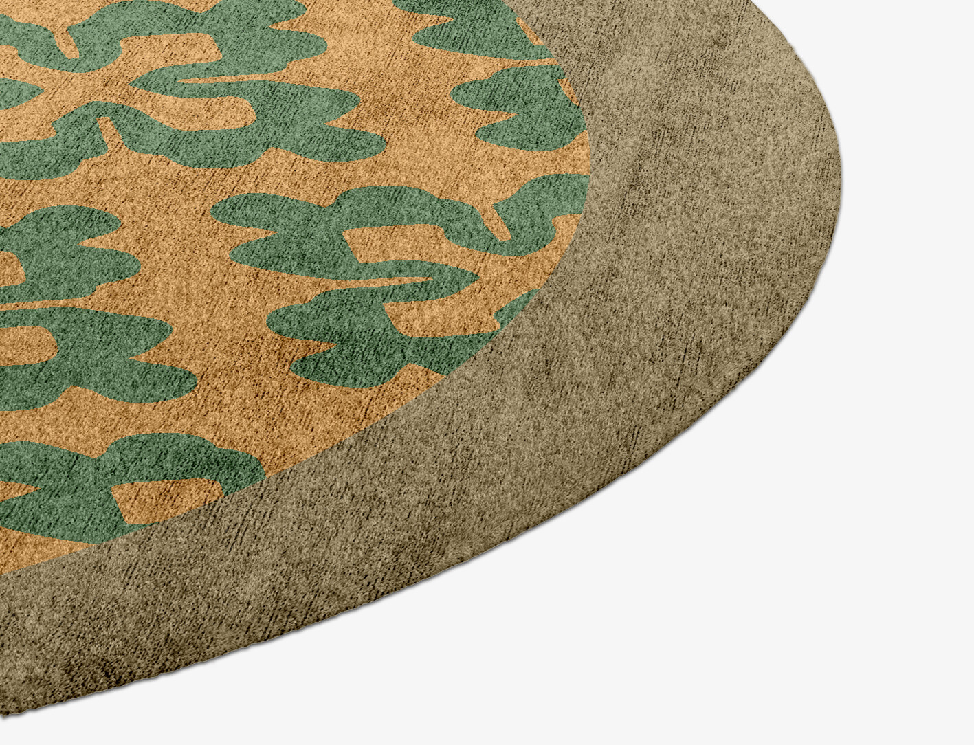 Saltire Geometric Round Hand Knotted Bamboo Silk Custom Rug by Rug Artisan
