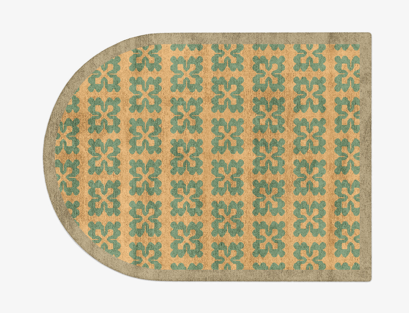 Saltire Geometric Arch Hand Tufted Bamboo Silk Custom Rug by Rug Artisan