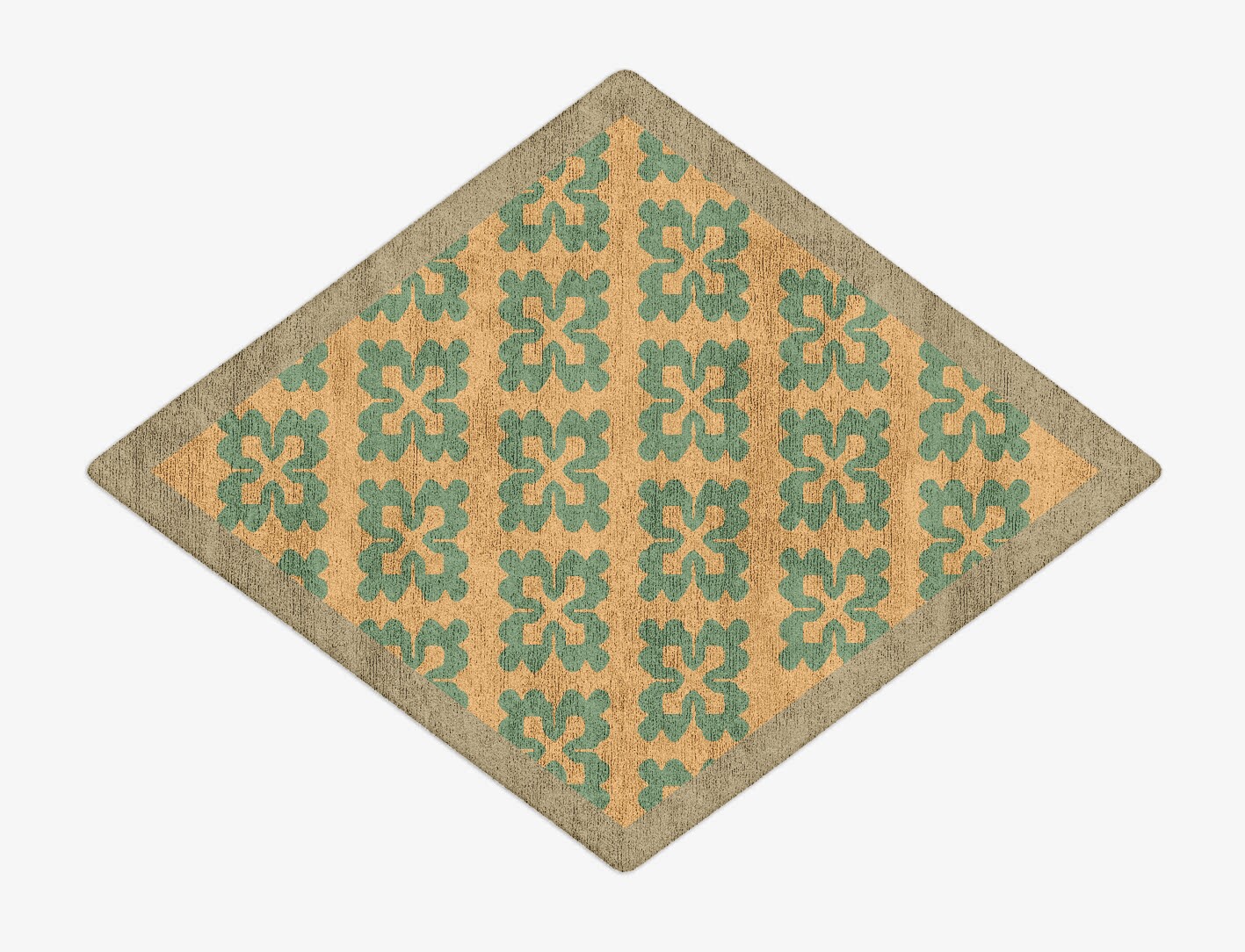 Saltire Geometric Diamond Hand Tufted Bamboo Silk Custom Rug by Rug Artisan