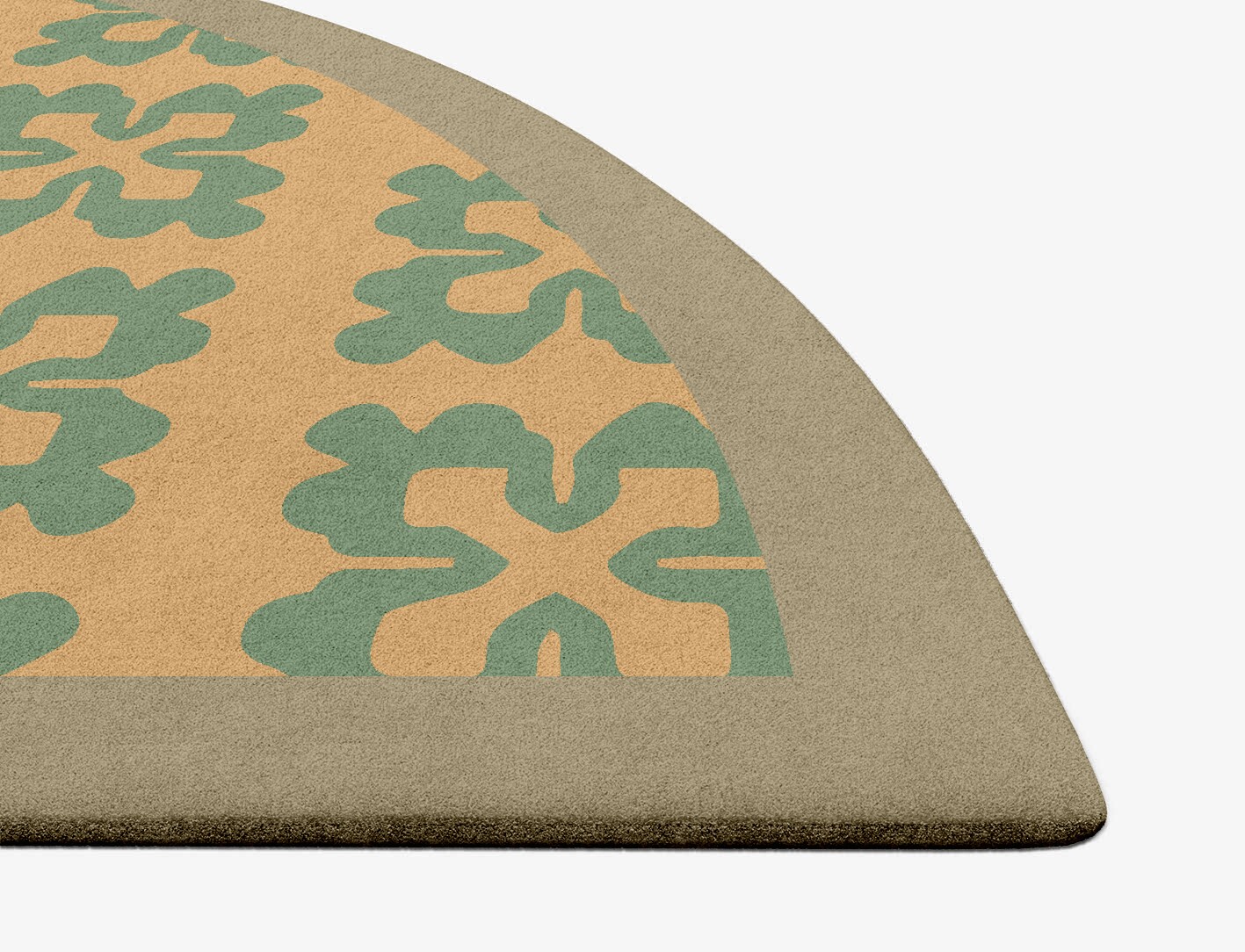 Saltire Geometric Halfmoon Hand Tufted Pure Wool Custom Rug by Rug Artisan