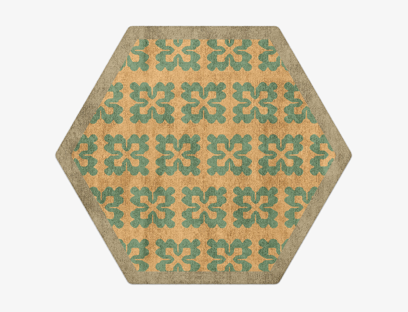 Saltire Geometric Hexagon Hand Tufted Bamboo Silk Custom Rug by Rug Artisan