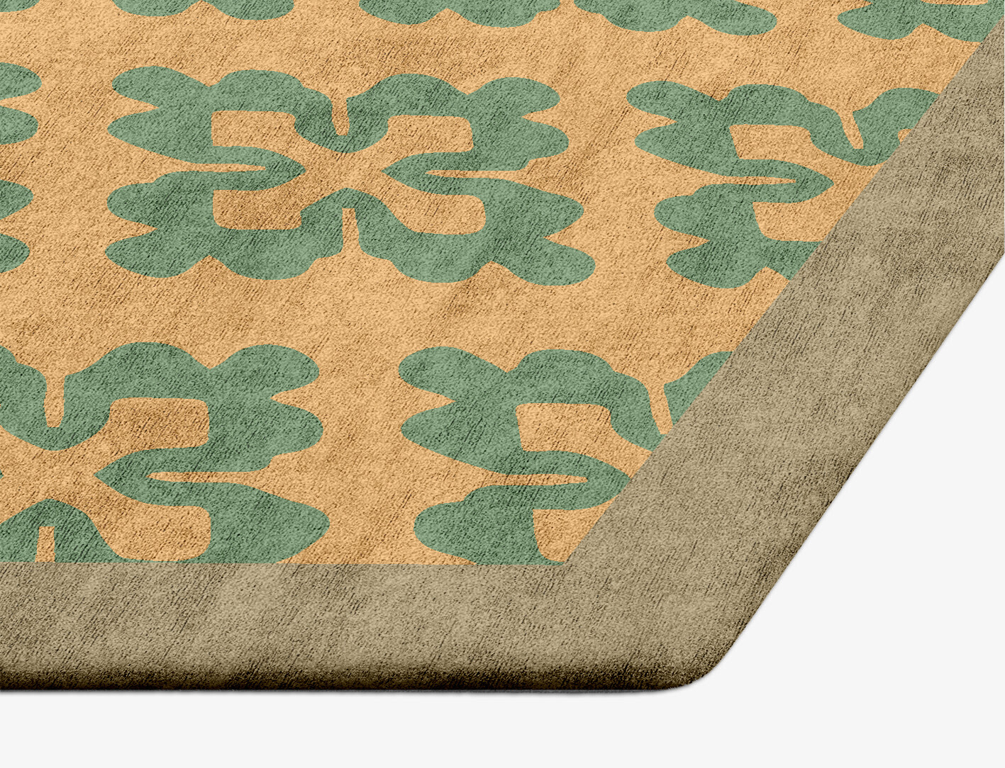 Saltire Geometric Hexagon Hand Tufted Bamboo Silk Custom Rug by Rug Artisan