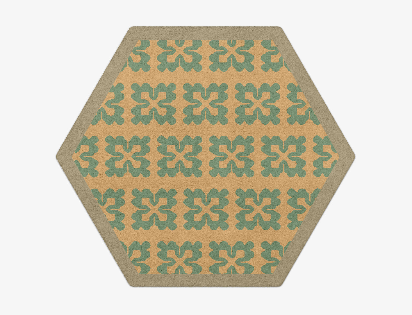 Saltire Geometric Hexagon Hand Tufted Pure Wool Custom Rug by Rug Artisan