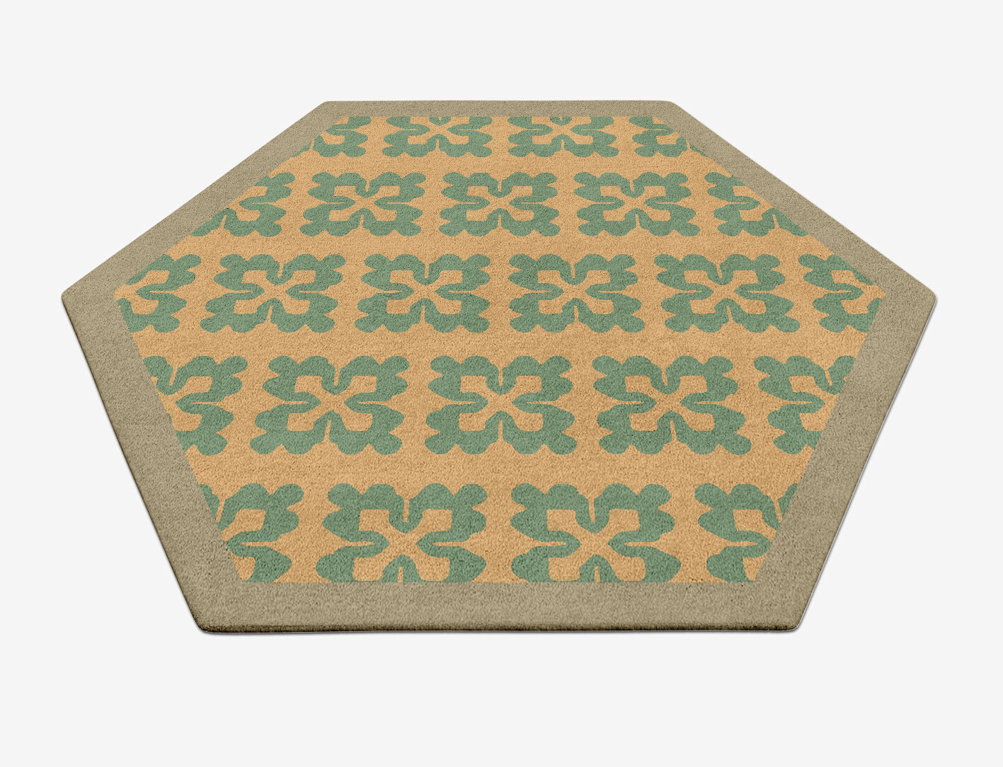 Saltire Geometric Hexagon Hand Tufted Pure Wool Custom Rug by Rug Artisan