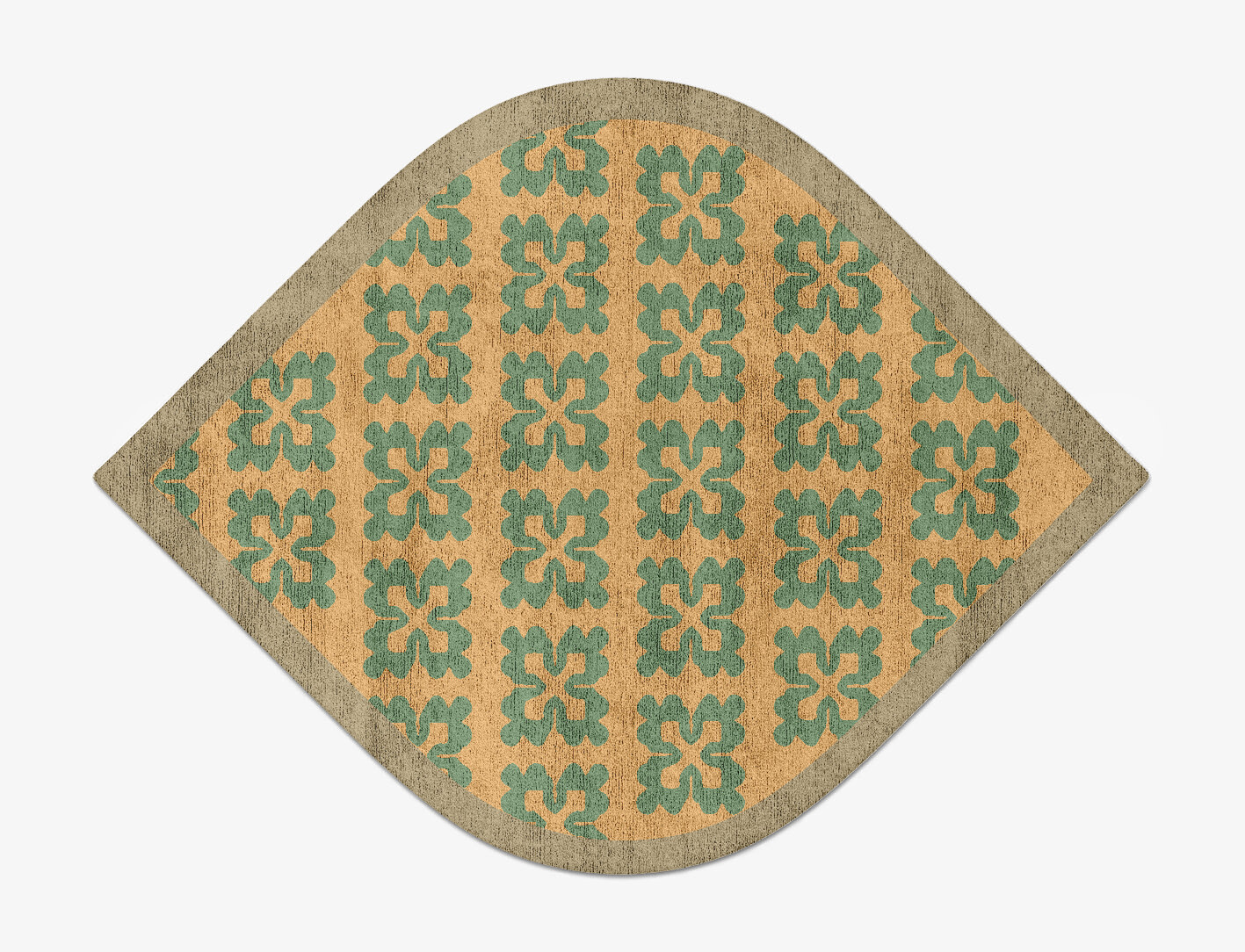 Saltire Geometric Ogee Hand Tufted Bamboo Silk Custom Rug by Rug Artisan