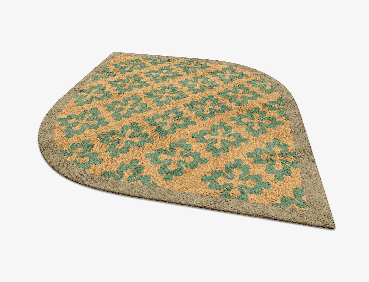 Saltire Geometric Ogee Hand Tufted Bamboo Silk Custom Rug by Rug Artisan
