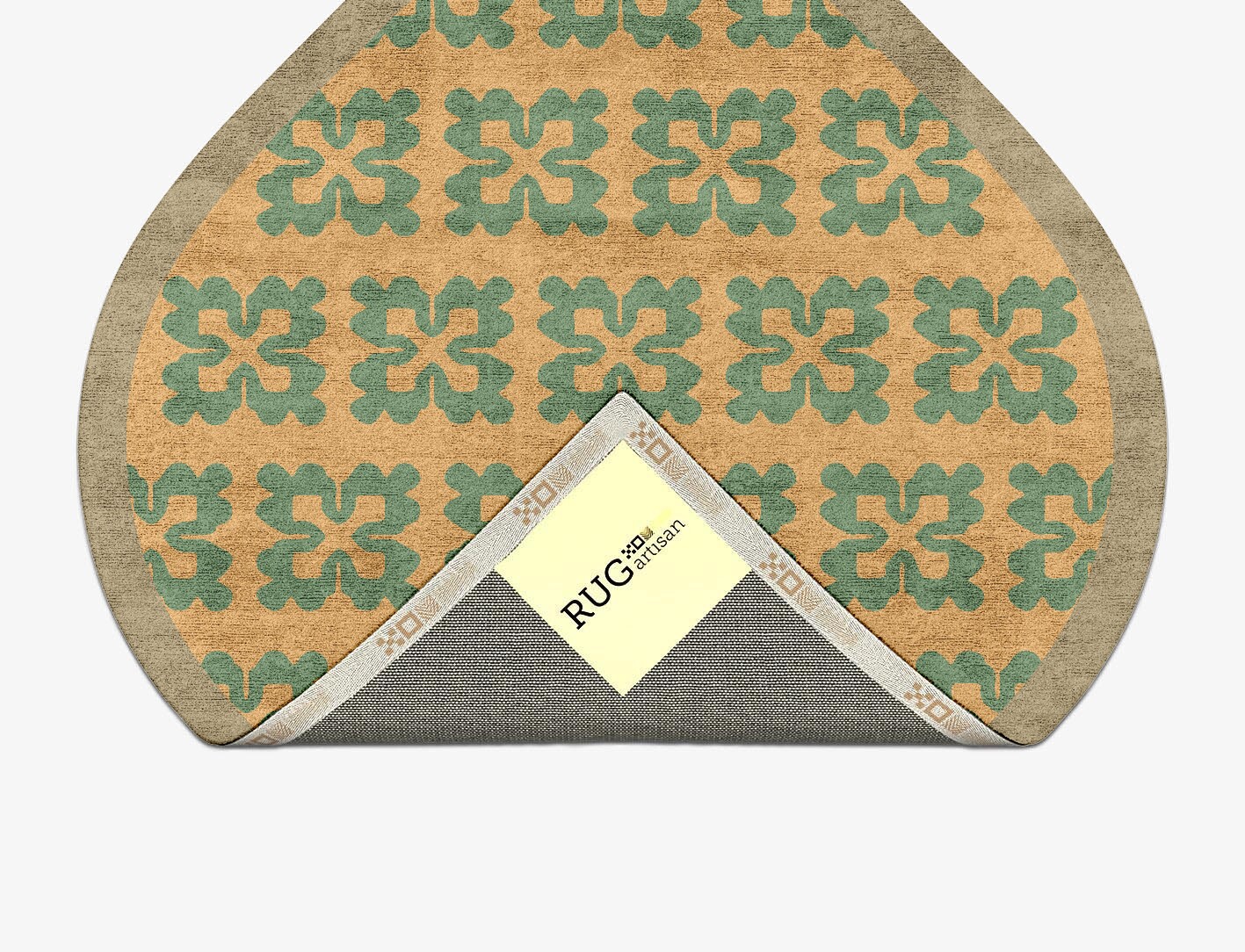 Saltire Geometric Ogee Hand Tufted Bamboo Silk Custom Rug by Rug Artisan