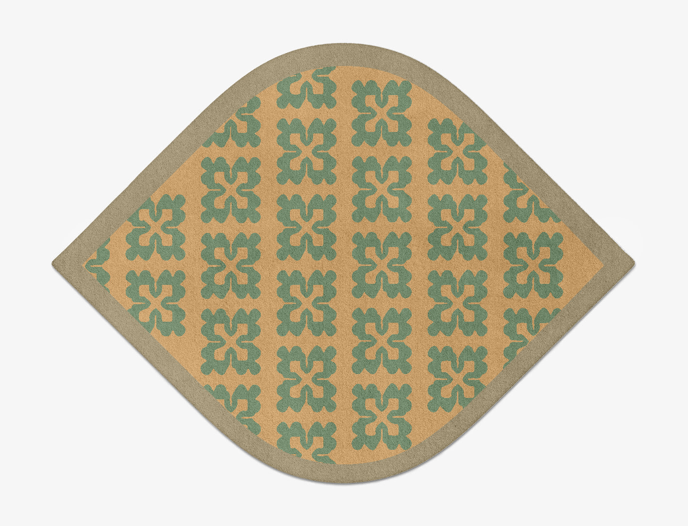 Saltire Geometric Ogee Hand Tufted Pure Wool Custom Rug by Rug Artisan
