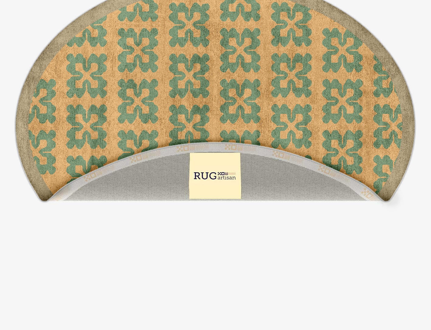Saltire Geometric Oval Hand Tufted Bamboo Silk Custom Rug by Rug Artisan