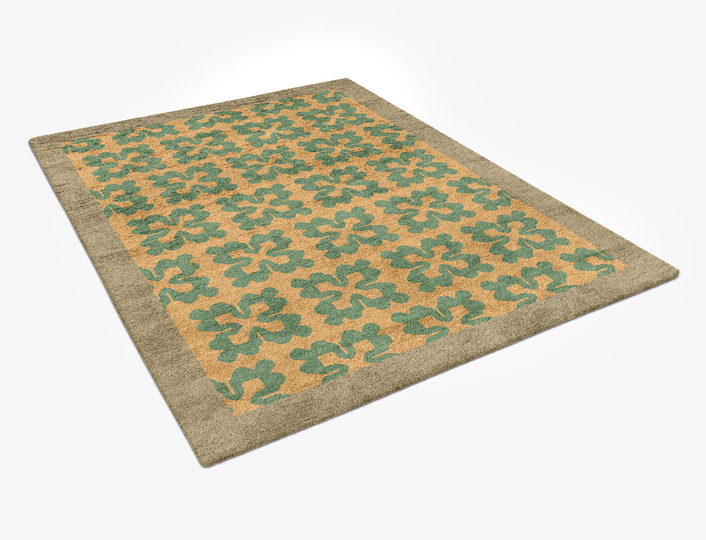 Saltire Geometric Rectangle Hand Tufted Bamboo Silk Custom Rug by Rug Artisan