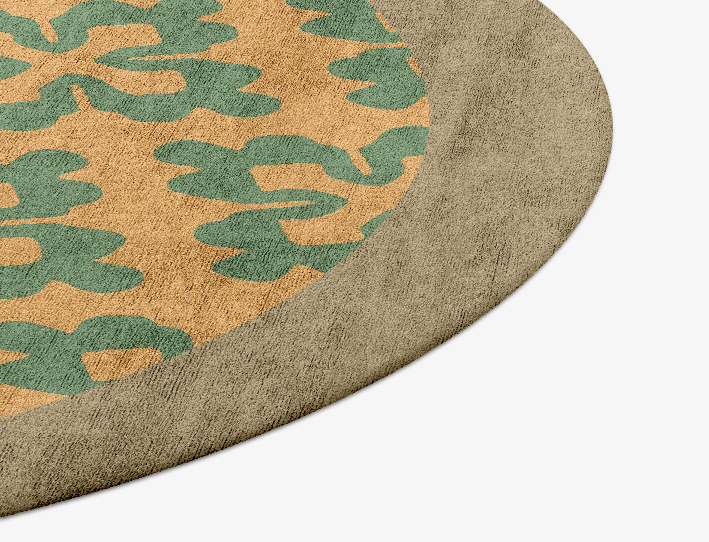 Saltire Geometric Round Hand Tufted Bamboo Silk Custom Rug by Rug Artisan