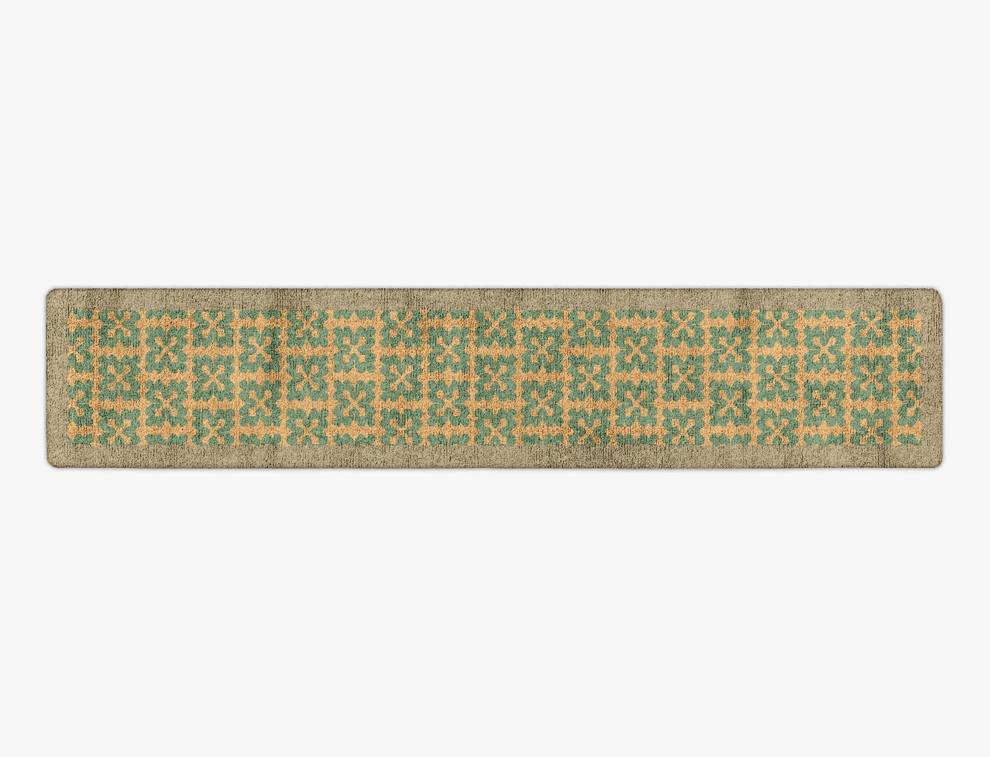 Saltire Geometric Runner Hand Tufted Bamboo Silk Custom Rug by Rug Artisan