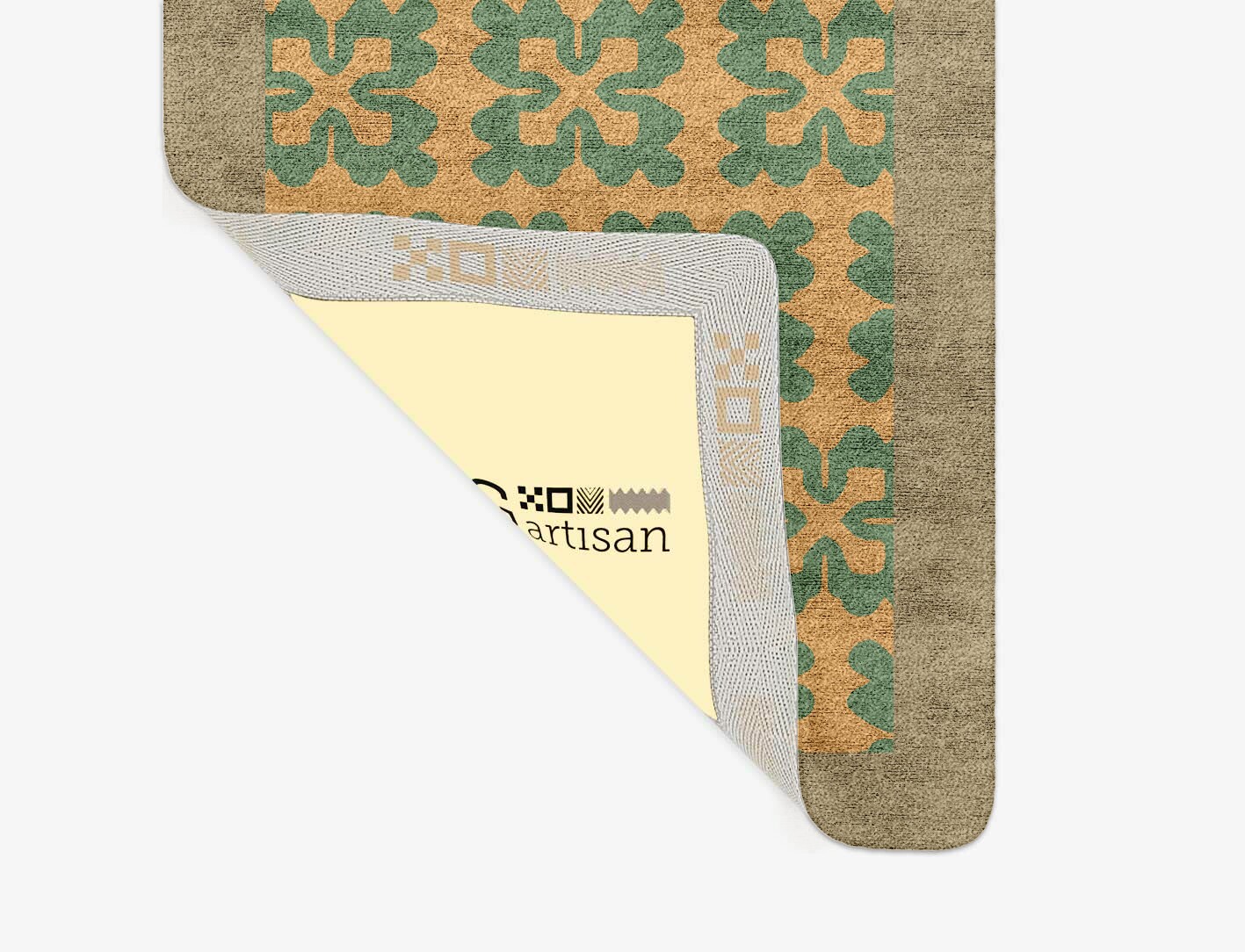 Saltire Geometric Runner Hand Tufted Bamboo Silk Custom Rug by Rug Artisan