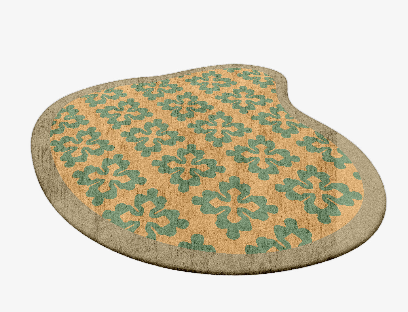 Saltire Geometric Splash Hand Tufted Bamboo Silk Custom Rug by Rug Artisan