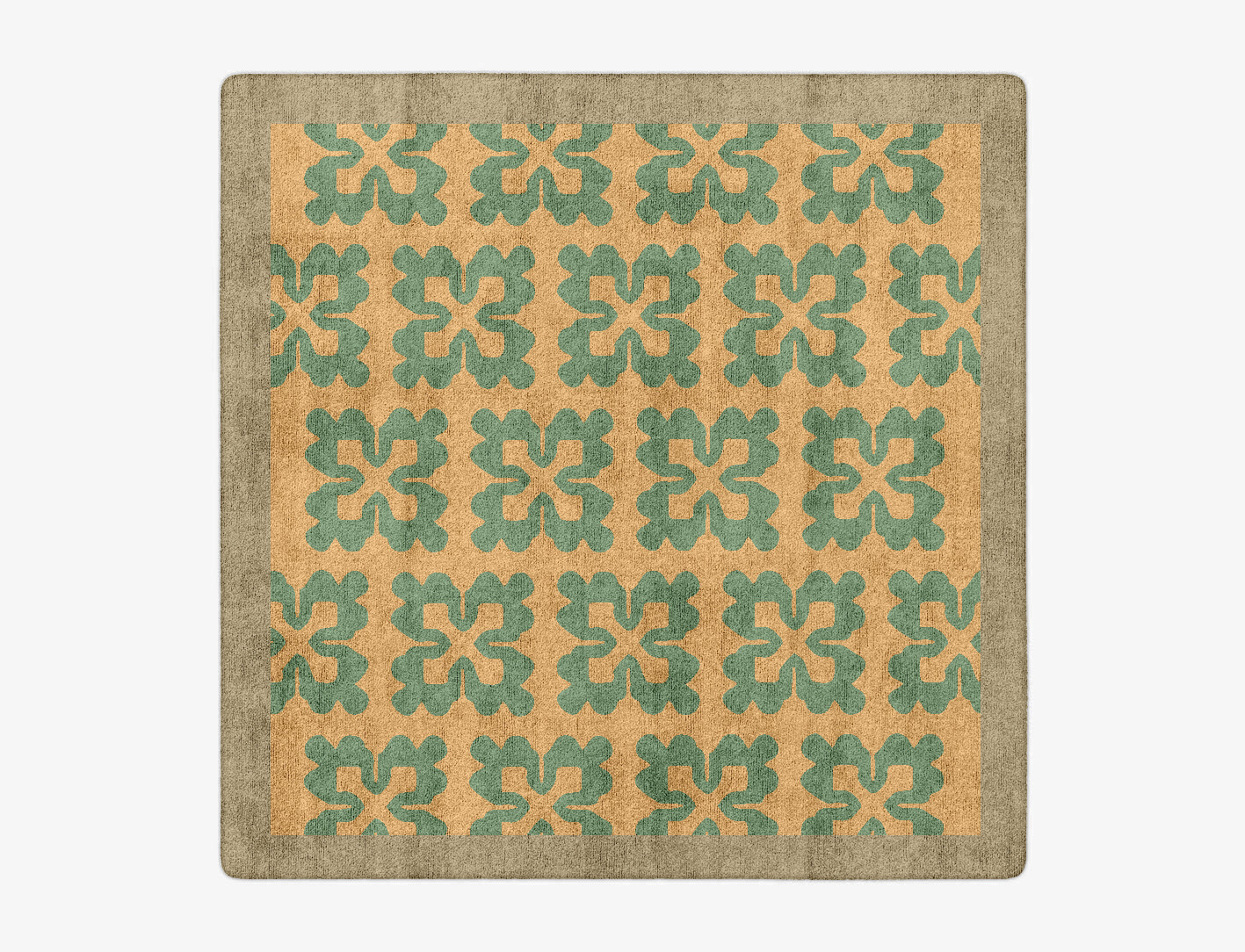 Saltire Geometric Square Hand Tufted Bamboo Silk Custom Rug by Rug Artisan