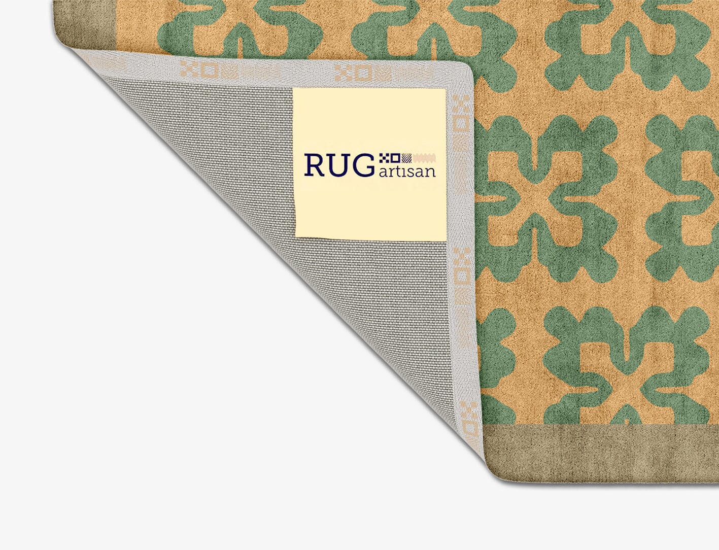 Saltire Geometric Square Hand Tufted Bamboo Silk Custom Rug by Rug Artisan