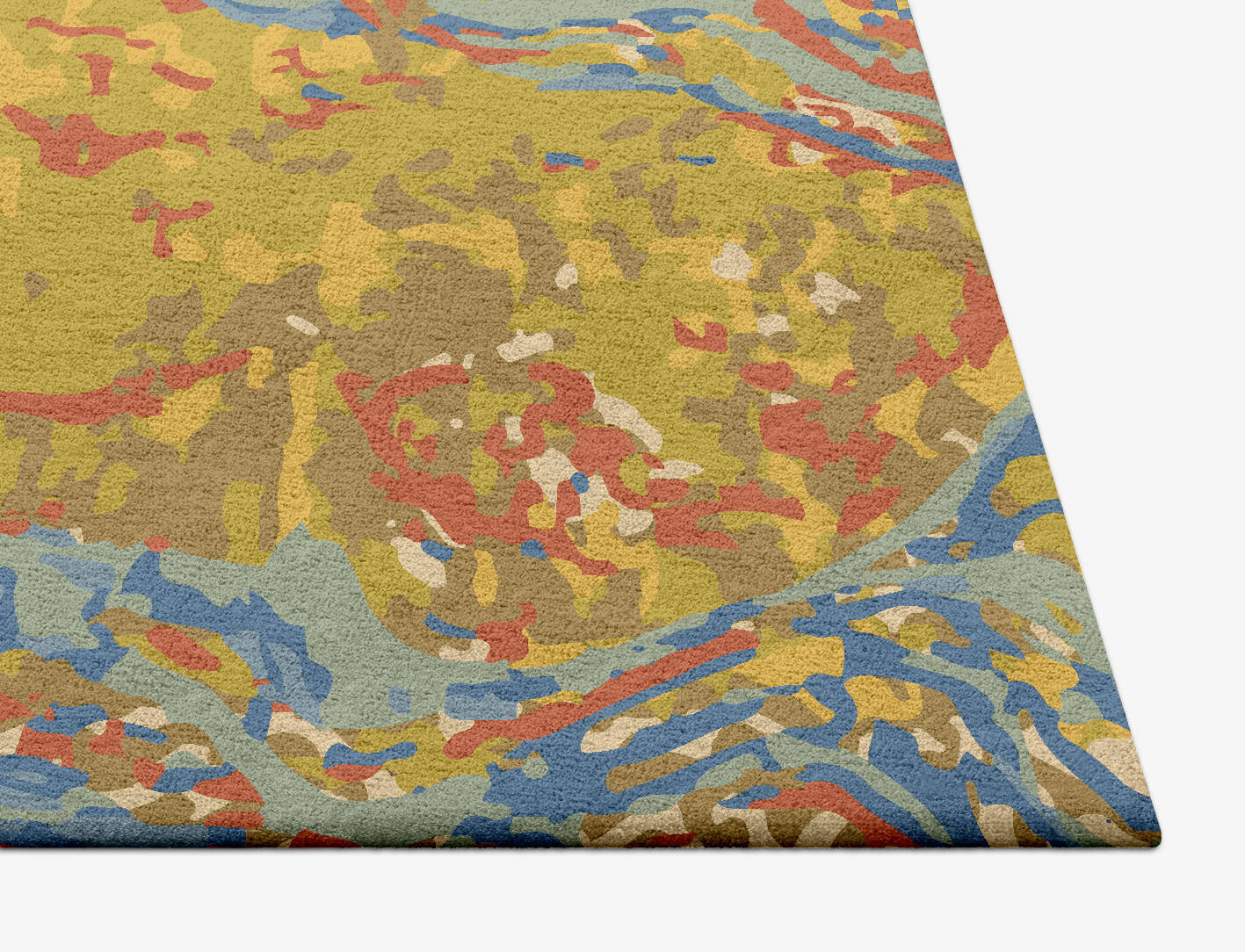 Sandbed Abstract Square Hand Tufted Pure Wool Custom Rug by Rug Artisan