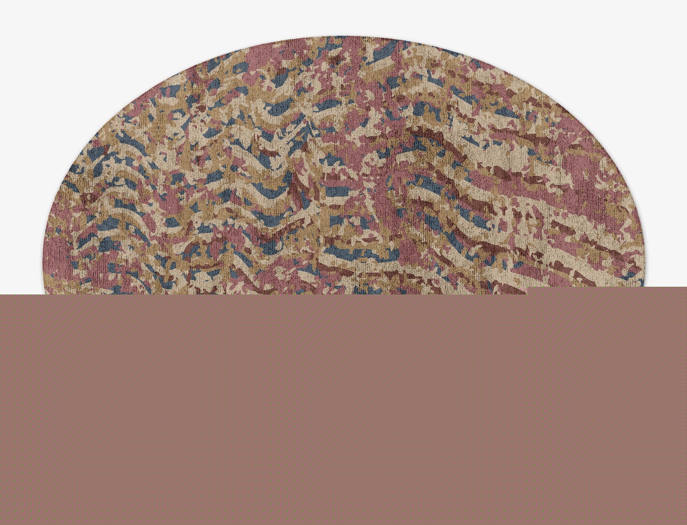 Sandy Beach Surface Art Oval Hand Tufted Bamboo Silk Custom Rug by Rug Artisan